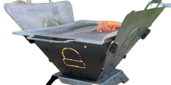 MasterBBQ #1 – folding fire pit with grill grate | fire pit and BBQ 2in1