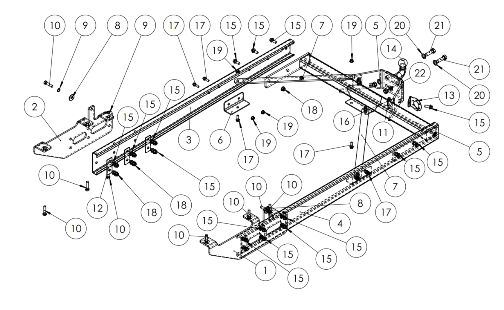 Tow Bar Renault Master 2010–2024 for Platform Chassis - Specialist Builds, Horseboxes, Mobile Businesses - Image 4